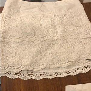 Hollister white skirt